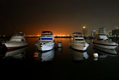 Boats in harbor