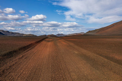 Scenic view of desert against sky