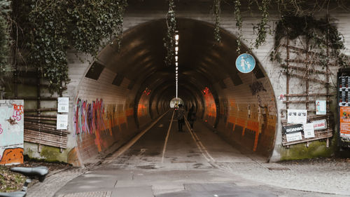 Man in tunnel