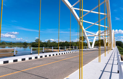 View of bridge against blue sky