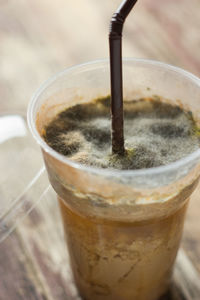 Close-up of coffee on table