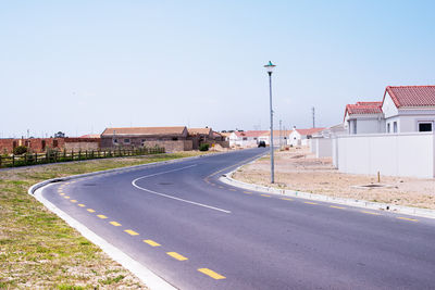 View of road against clear sky