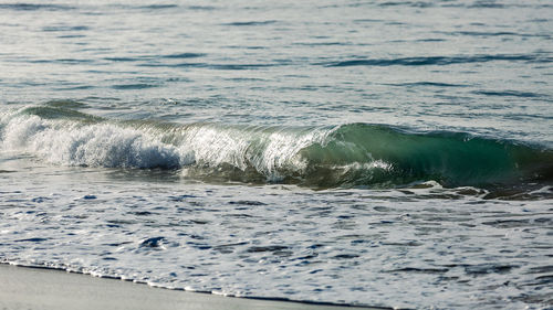 Waves rushing towards shore