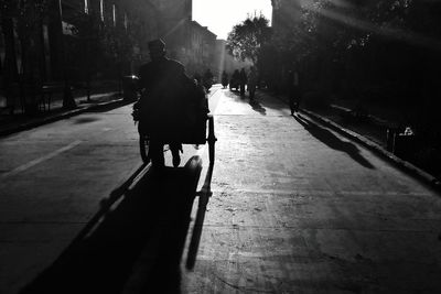 People walking on sidewalk