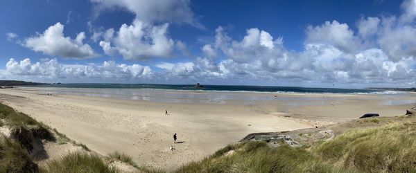 Panoramic view of beach against sky