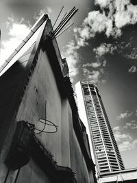 Low angle view of buildings against sky