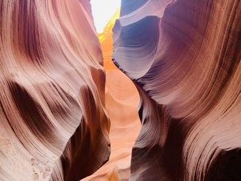 Low angle view of rock formations