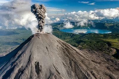 Panoramic view of landscape against sky