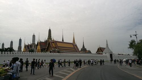 Group of people in front of building