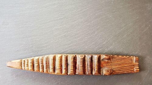 High angle view of bread on table