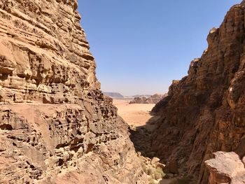 Rock formations on sunny day