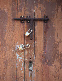 Close-up of closed door