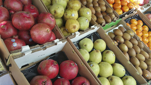 Full frame shot of fruits for sale