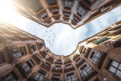 Low angle view of buildings against sky