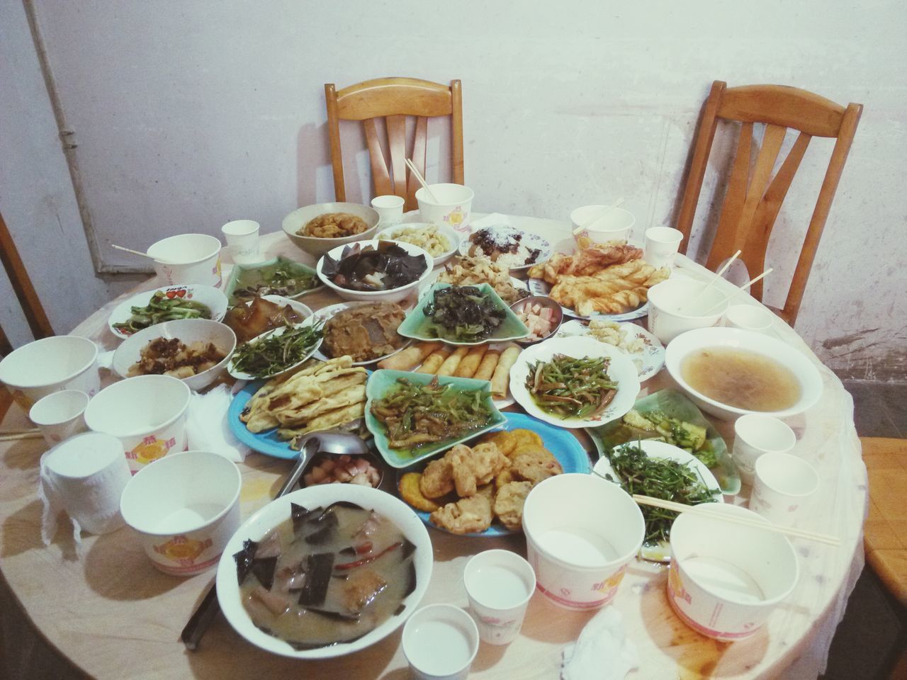 food and drink, table, indoors, freshness, food, still life, healthy eating, plate, bowl, high angle view, ready-to-eat, variation, arrangement, wood - material, potted plant, no people, drink, day, indulgence, chair