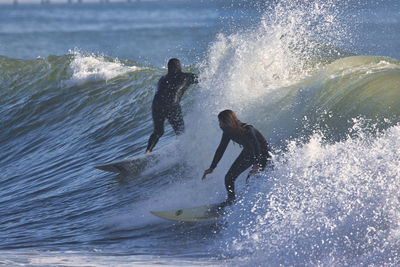 Man surfing in sea