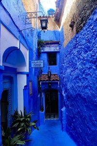 Narrow alley amidst old buildings