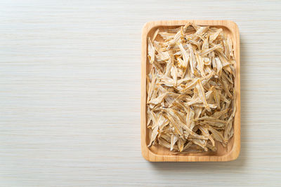 High angle view of food on table