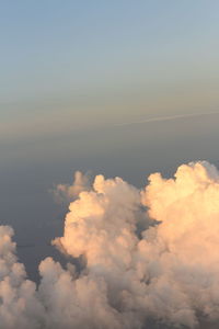 Low angle view of clouds in sky during sunset