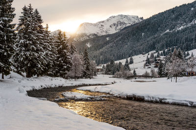 Snow covered mountain against sky