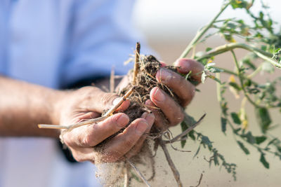 Close-up of man working