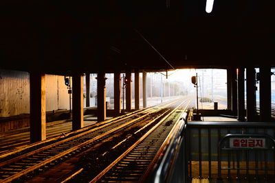 Train at railroad station