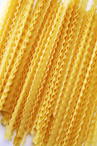 Lasagnette pasta on the white background