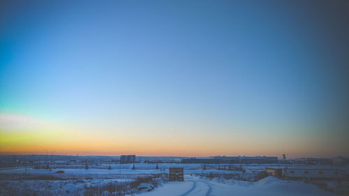 Scenic view of clear sky during sunset