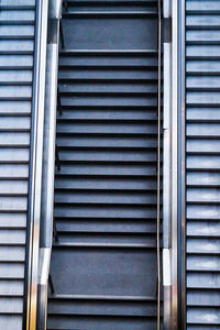 High angle view of escalator