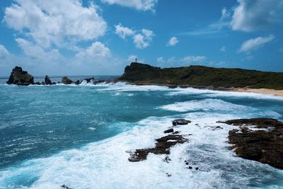 Scenic view of sea against sky