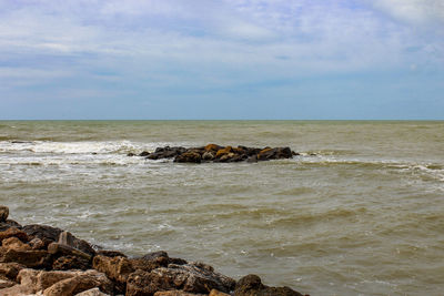 Scenic view of sea against sky