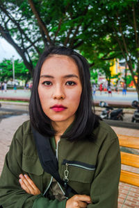 Portrait of beautiful young woman