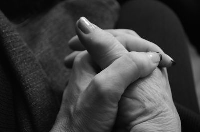 Close-up of hands