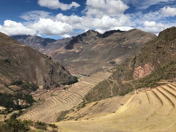 High angle view of landscape against sky