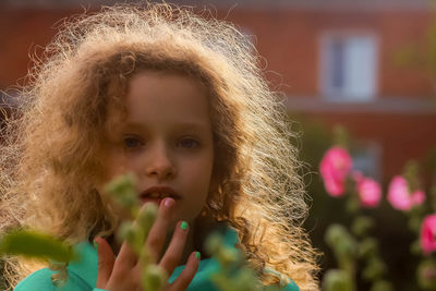 Close-up portrait of a girl