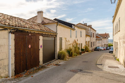 Street amidst buildings in town