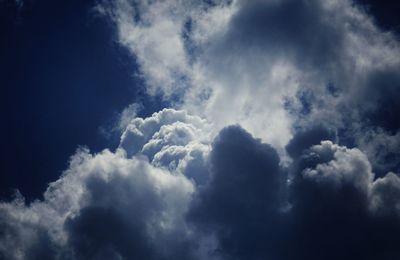 Low angle view of cloudy sky