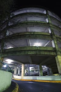 Illuminated building at night