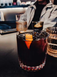 Close-up of drink on table