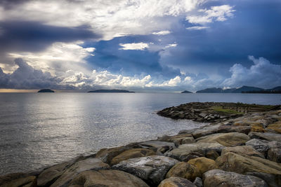 Scenic view of sea against sky