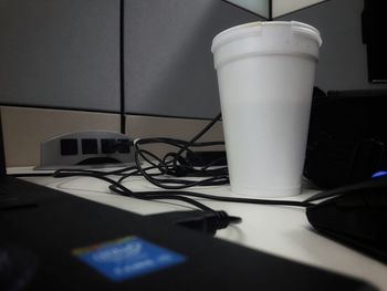 Close-up of electric lamp