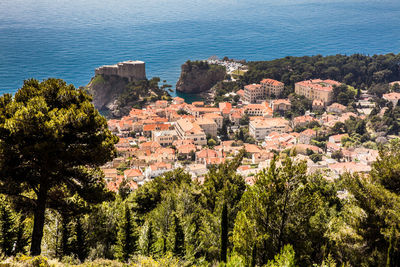 View of dubrovnik city from mount srd walking trail