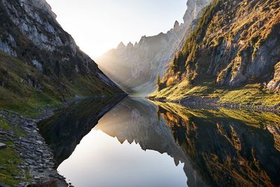 Silent moment with scenic view - fälensee, appenzellerland 