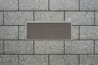 Air duct on wall