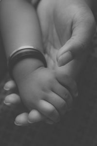 Close-up of baby hands