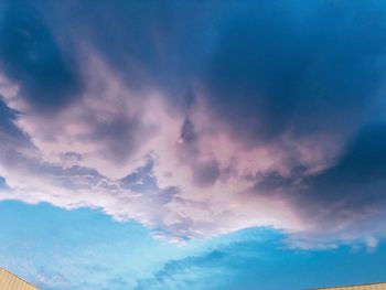 Low angle view of clouds in sky