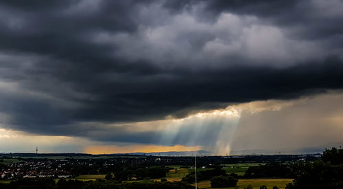 Clouds over city