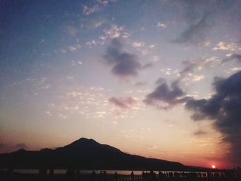 Scenic view of landscape against sky during sunset