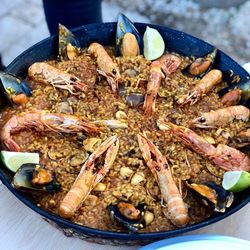 High angle view of food in bowl