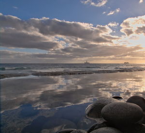 Scenic view of sea against sky